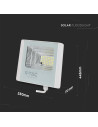 V-TAC 50W LED Соларен Прожектор 4000К Бяло Тяло - 10415 - 11