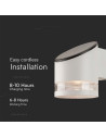V-TAC 1W LED Соларна Стенна Лампа SMD Бяло Тяло IP44 3000K - 10395 - 4