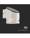 V-TAC 1W LED Соларна Стенна Лампа SMD Бяло Тяло IP44 3000K - 10395 - 5