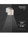 V-TAC 1W LED Соларна Стенна Лампа SMD С Микровълнов Датчик IP44 3000K - 23014 - 5