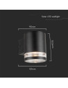 V-TAC 1W LED Соларна Стенна Лампа SMD Микровълнов Датчик IP44 3000K - 10399 - 2