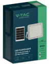 V-TAC 6W LED Соларен Прожектор 6400K Сменяема Батерия Бяло Тяло - 7839 - 3