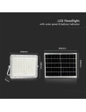 V-TAC 20W LED Соларен Прожектор 4000K Сменяема Батерия Бяло Тяло - 7846 - 4