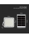 V-TAC 10W LED Соларен Прожектор 4000K Сменяема Батерия Бяло Тяло - 7842 - 5
