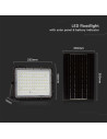 V-TAC 15W LED Соларен Прожектор 4000K Сменяема Батерия Черно Тяло - 7826 - 4