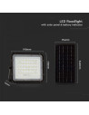 V-TAC 10W LED Соларен Прожектор 4000K Сменяема Батерия Черно Тяло - 7824 - 6