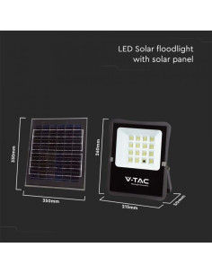 V-TAC 15W LED Соларен Прожектор 4000К - 6969 - Цена | LEDs4economy 2