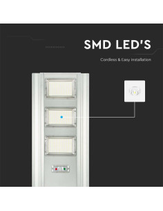 V-TAC 40W Улична Лампа Соларна 6400К - 6758 - Цена | LEDs4economy 2