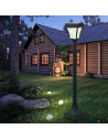 V-TAC 2W LED Соларна Лампа Със Стълб Черен Мат 3000К+6000К - 2894 - 9