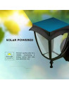 V-TAC 2W LED Соларна Стенна Лампа Черен Мат 3000К+6000К - 2892 - 7