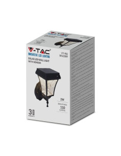 V-TAC 2W LED Соларна Стенна Лампа 3в1 - 2889 - Цена | LEDs4economy 2