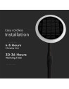 V-TAC 8W LED Соларно Градински Тяло Черно Бяло Тяло 3000K - 6670 - 5