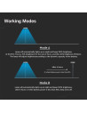 V-TAC 8W LED Соларно Градински Тяло Черно Бяло Тяло 3000K - 6670 - 10