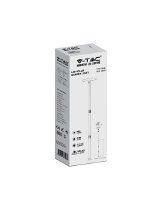 V-TAC 8W LED Соларно Градински Тяло Черно Бяло Тяло 4000K - 6669 - Цена | LEDs4economy 2