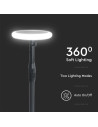 V-TAC 8W LED Соларно Градински Тяло Черно Бяло Тяло 4000K - 6669 - 6