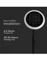 V-TAC 3W LED Соларно Градински Тяло Черно Бяло Тяло 4000K 2бр. - 6667 - 5