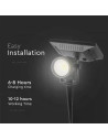 V-TAC 2W LED Соларно Колче IP65 6400K - 5