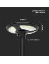 V-TAC LED Соларно Градинско Тяло 7.5W Сензор Дистанционно IP65 6500K - 6