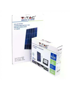 V-TAC 50W LED Прожектор с Фотоволтаичен Панел 6000K - Цена | LEDs4economy 2