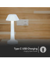 V-TAC 2W LED Настолна Лампа (D100x230) 3000-6500 Бяло Тяло - 10569 - 5