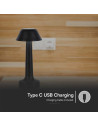 V-TAC 2W LED Настолна Лампа (D100x230) 3000-6500 Черно Тяло - 10568 - 4