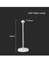V-TAC 3W Led Настолна Лампа Бяла 3000-6500 - 10329 - 8