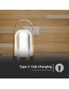 V-TAC LED Настолна Лампа 1800mAH Батерия 120x190 Злато 3000-6500 - 7989 - 3