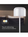 V-TAC LED Настолна Лампа 2200mAH Батерия D86*H210mm Бяло Тяло IP54 3000-6500K - 10449 - 6