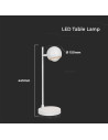 V-TAC 6W LED Настолна Лампа Бяло Тяло 3000 - 10346 - 6