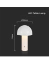 V-TAC LED Настолна Лампа 1800mAh Батерия 150x250 3000-6500 Бяло Тяло - 7899 - 2
