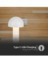 V-TAC LED Настолна Лампа 1800mAh Батерия 150x250 3000-6500 Бяло Тяло - 7899 - 7