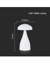 V-TAC LED Настолна Лампа 800mAh Батерия 120x220 3000-6500 Бяло Тяло - 7896 - 5