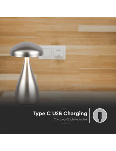 V-TAC LED Настолна Лампа 800mAh Батерия 120x220 3000-6500 Шампанско Тяло - 7897 - Цена | LEDs4economy 2