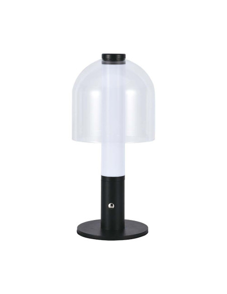LED Настолна Лампа 1800mAh Батерия 140x 300 3 в 1 Черно + Прозрачно Стъклено Тяло