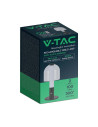 V-TAC LED Настолна Лампа 1800mAh Батерия 140x 300 3000-6500 Черно + Прозрачно Стъклено Тяло - 7988 - 7