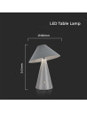 V-TAC LED Настолна Лампа 1800mAh Батерия 180 x 240 3000-6500 Сиво Тяло - 7949 - 3