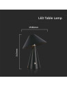 V-TAC LED Настолна Лампа 1800mAh Батерия 180 x 240 3000-6500 Черно Тяло - 7947 - 3