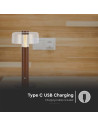 V-TAC LED Настолна Лампа 1800mAh Батерия 150 x 300 3000-6500 Кафяво Тяло - 7945 - 4