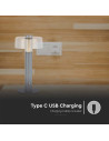 V-TAC LED Настолна Лампа 1800mAh Батерия 150 x 300 3000-6500 Сиво Тяло - 7944 - 5
