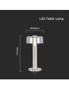 V-TAC LED Настолна Лампа 1800mAh Батерия 150 x 300 3000-6500 Шампанско - 7943 - 4