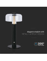 V-TAC LED Настолна Лампа 1800mAh Батерия 150 x 300 3000-6500 Черно Тяло - 7940 - 8
