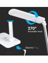 V-TAC 7W LED Настолна Лампа Wireless Charger 3000-6500 Бяла - 218519 - 3