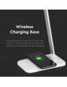 V-TAC 7W LED Настолна Лампа Wireless Charger 3000-6500 Бяла - 218519 - 5
