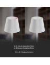 V-TAC 2W LED Настолна Лампа 4400mA Батерия Бяло Тяло IP54 3000 - 7651 - 5