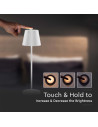 V-TAC 2W LED Настолна Лампа 4400mA Батерия Бяло Тяло IP54 3000 - 7651 - 13