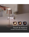 V-TAC 2W LED Настолна Лампа 4400mA Батерия Бежово Тяло IP54 3000 - 3