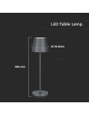 V-TAC 2W LED Настолна Лампа 4400mA Батерия Зелено Тяло IP54 3000 - 8