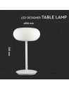V-TAC 25W LED Настолна Лампа Бяла Димираща 3000 - 40081 - 4