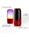 V-TAC 2x3W LED Лампа Колона USB + TF Слот Червена - 8571 - 4