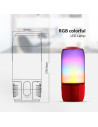 V-TAC 2x3W LED Лампа Колона USB + TF Слот Червена - 8571 - 5
